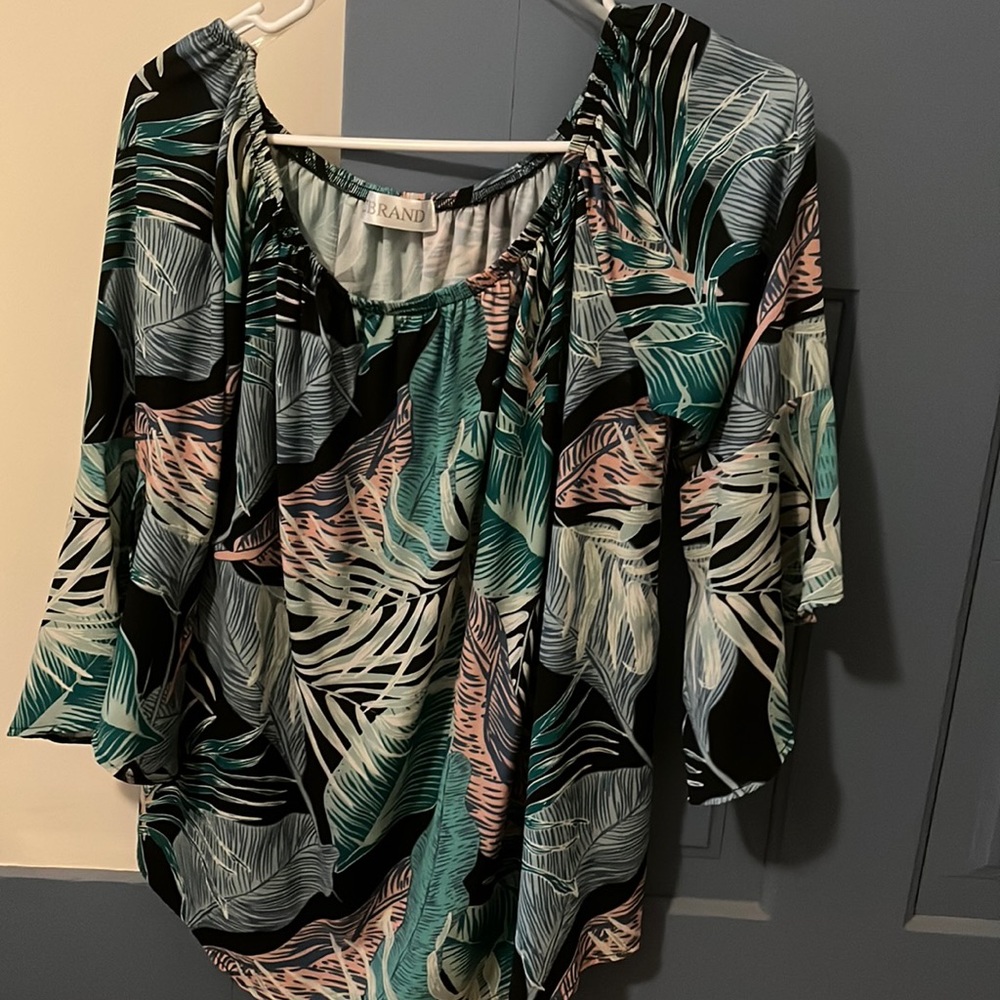 Tropical dress blouse